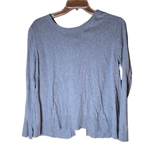 New York & Company Gray Crew Neck Sweater with Back Bow Detail • Size XL